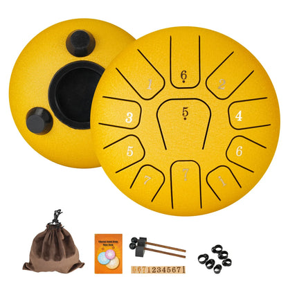 Miwayer 6" Steel Tongue Drum Gift Set — 11-Note Sound Healing Instrument with Tuning Kit for Yoga, Meditation & Anxiety Relief
