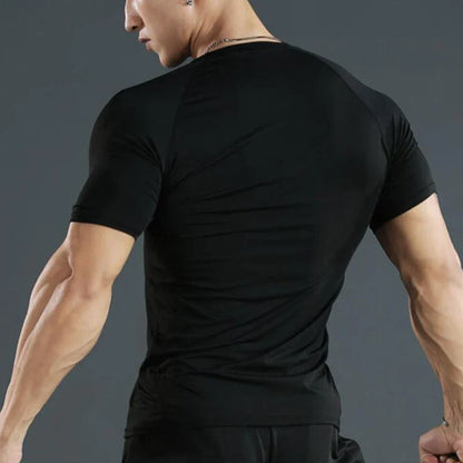 Men's Compression Running Shirt - Short Sleeve Quick Dry Fitness Training T-Shirt Gym Sportswear Top
