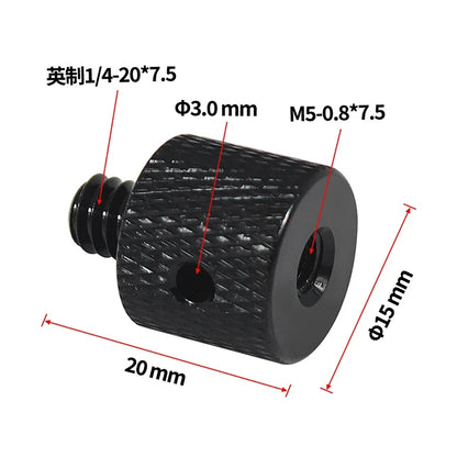 Reinforced Camera Screw Adapter - 1/4 to 3/8 Inch Male Female Thread Converter for Tripod Monopod Ball Head Light Bike Mount