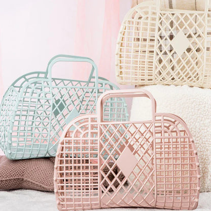 Versatile Detachable Plastic Shower Basket - Perfect for Bathrooms, Shopping, and Home Storage Organization