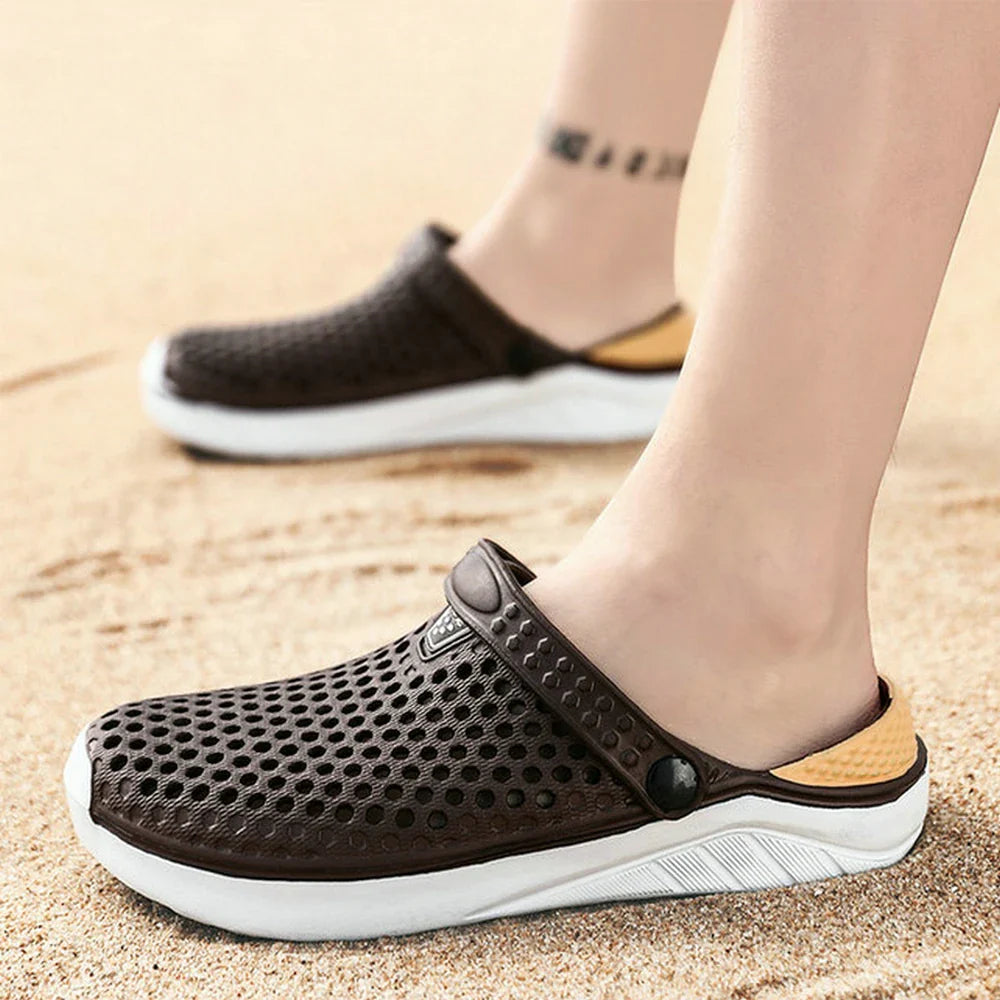 Unisex Fashion Beach Sandals – Waterproof Anti-Slip Flip Flops with Thick Sole for Men & Women