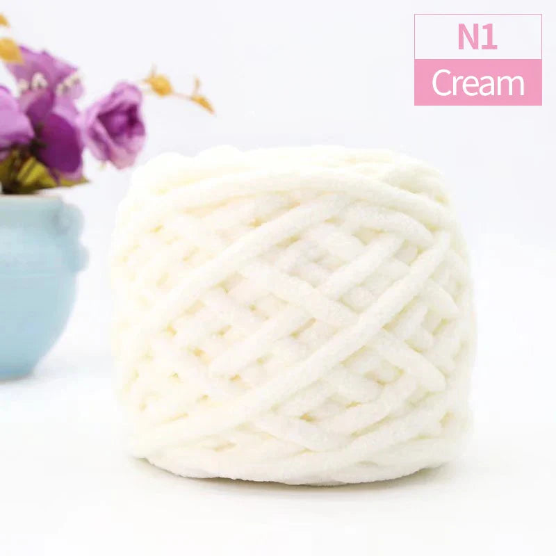 QJH Chunky Blanket Yarn – Luxury Thick Polyester Jumbo Knitting & Crochet Yarn for Blankets & Pillows, 100g Ball