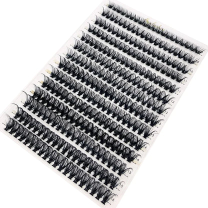 HBZGTLAD 280Pcs 3D Mink Eyelash Clusters Set – Handmade 10D 60D 80D Natural Style False Eyelashes Extension Bundle Pack