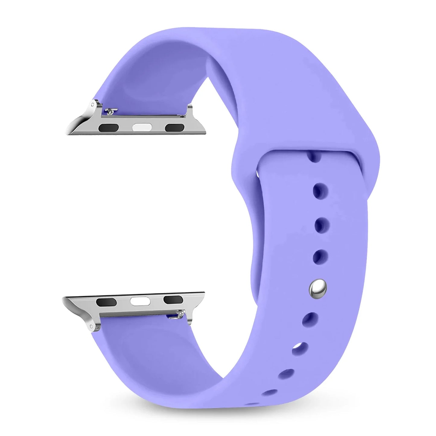 Silicone Apple Watch Band Strap - Sport Replacement Bracelet for iWatch Series Ultra 2, 9, 8, 7, 6, SE 38mm-49mm