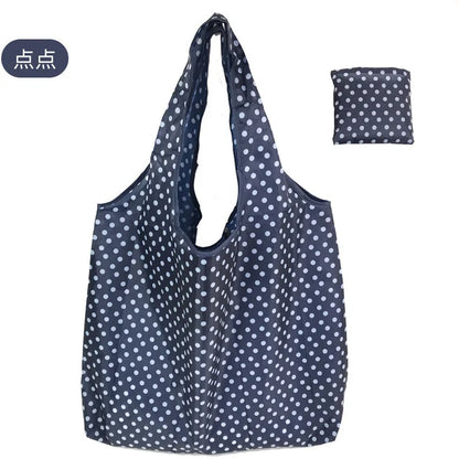 Large Foldable Reusable Shopping Tote Bag – Eco-Friendly Grocery & Beach Storage Shoulder Bag, Multi-Purpose Carry Pouch