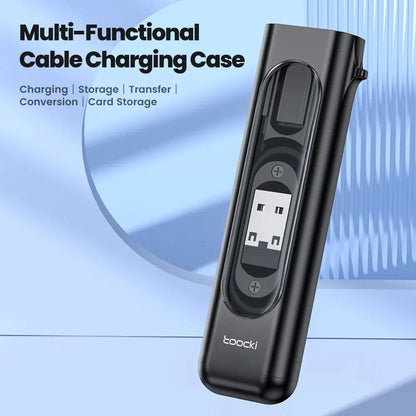 Toocki PD60W USB-C Cable Set – 5-in-1 Fast Charging & Data Transfer Type-C to Type-C Adapter for iPhone 15 Pro Max, Samsung S23 & Xiaomi Devices