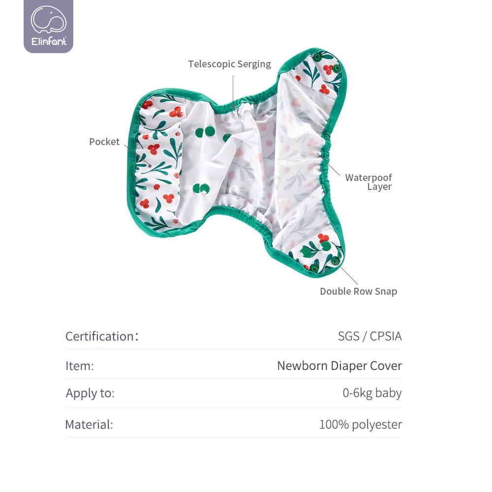 Kangobaby #My Soft Life# Reusable Baby Cloth Diaper Cover – Washable Newborn Nappies 0-3 Months