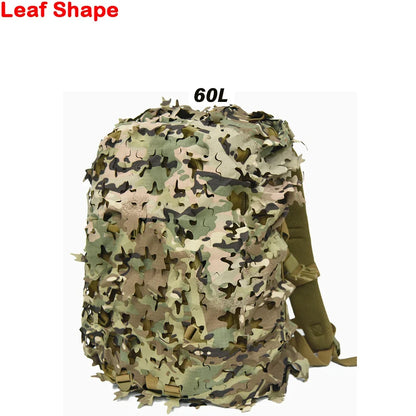 3D Camo Backpack Cover - Laser Cut Camouflage Hunting Bag Cover for 60L/80L Packs, Paintball & Outdoor Gear