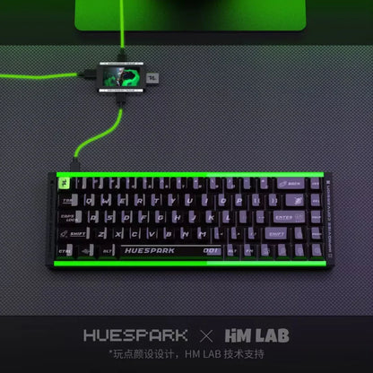 HUESPARK & HMLAB PIEXLHUB 1-to-3 USB Gaming Hub – 8K Stable Power Supply for Trendy Desk Setup, Designed for Gamers
