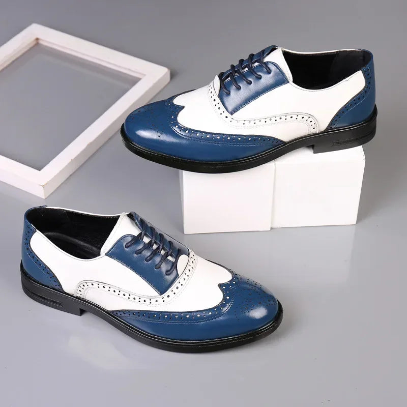 Men’s Classic Pointed Toe Dress Shoes - Lace-Up Business, Casual & Wedding Formal Shoes Plus Size