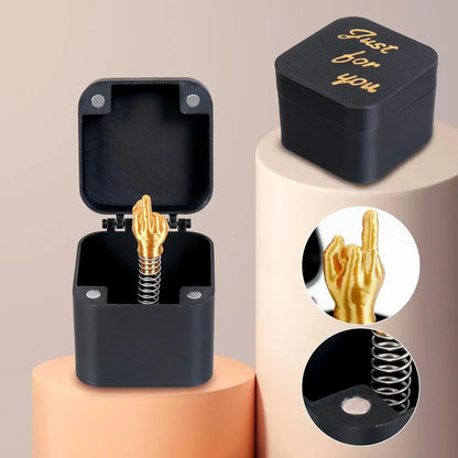 Middle Finger in a Box – Funny Gag Gift for Adults, White Elephant Prank Gift for Men & Christmas Humor