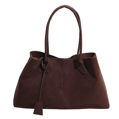 2025 Women’s Faux Suede Handbag – High-Quality, Versatile Large Capacity Shoulder Bag