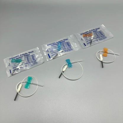50pcs Disposable Butterfly Blood Collection Needles — Double Wing Type for Pets, Cats & Dogs, Animal Care Supplies