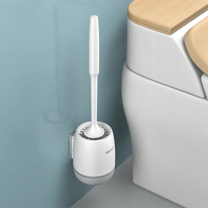 Silicone Toilet Brush Cleaner - Wall Mounted Bathroom Cleaning Tool for Toilet Floor and Bathtub Care