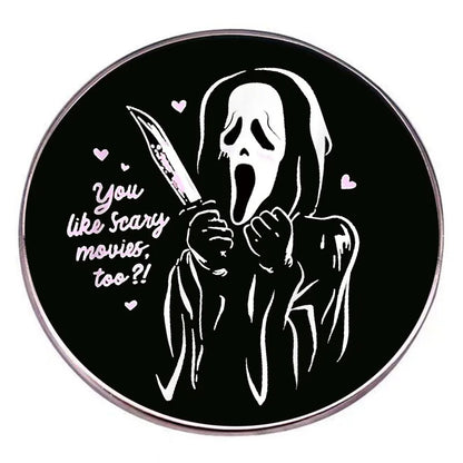 Classic Horror Skull Lapel Pin - Metal Dark Skull Brooch for Denim Jackets, Backpacks & Hat Decoration Gift