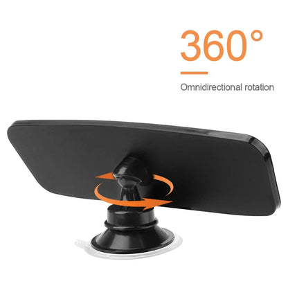 360° Car Rear View Mirror - Wide-Angle Adjustable Interior Mirror with Suction Cup Mount