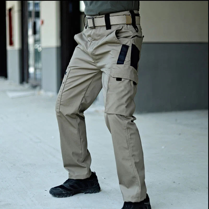 Men’s Tactical Work Cargo Pants – Waterproof Multi-Pocket Outdoor Hiking & Workwear Trousers for Autumn & Spring