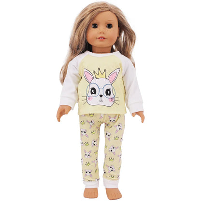 15-Style Doll Pajamas & Nightgowns – Cute Patterns for 18-Inch American & 43cm Born Dolls, Doll Accessories Toy