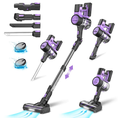 INSE S10 Cordless Vacuum Cleaner - 6 in 1 Stick Vacuum with 30Kpa 350W Suction, Max 50 Min Runtime Rechargeable Vacuum