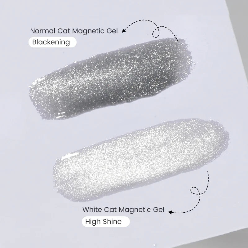 UR SUGAR 15ml Magnetic Cat Eye Gel Polish - Sparkling Silver Glitter UV LED Soak Off Nail Gel
