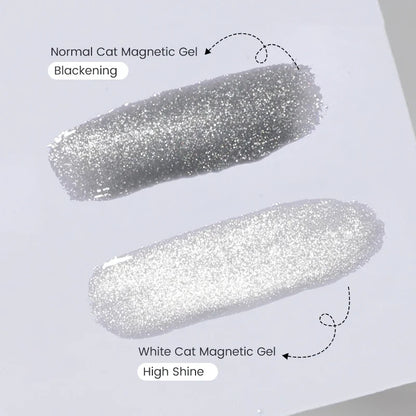 UR SUGAR 15ml Magnetic Cat Eye Gel Polish - Sparkling Silver Glitter UV LED Soak Off Nail Gel