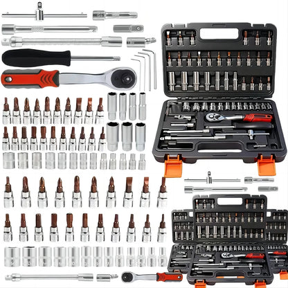 899-Piece Professional Tool Kit - Portable Multi-Function Toolbox for Home, Car Repairs & DIY Projects