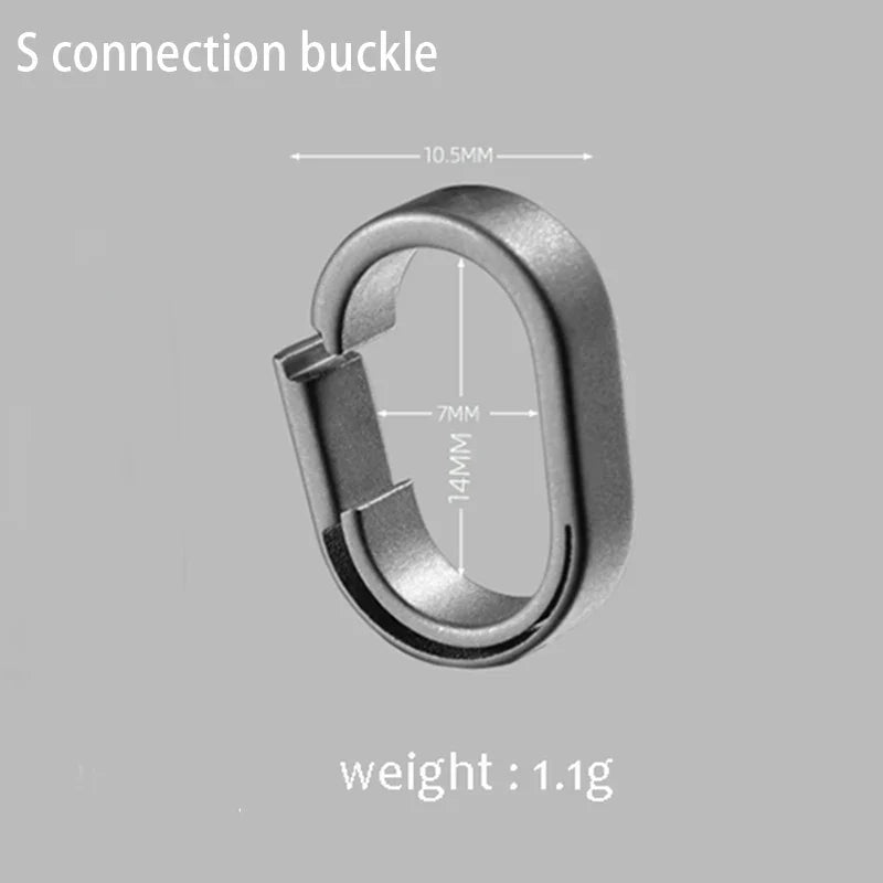 Titanium Alloy Quick Detach Keychain Ring - Mini EDC Car Key Connector Buckle & Key Ring Accessory