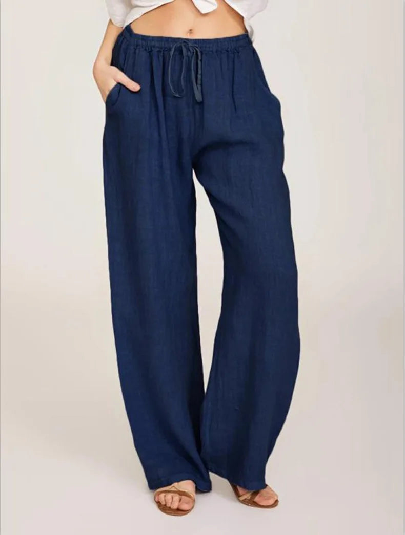 New Arrival: Large Loose Cotton Hemp Casual Pants for Women - Perfect for Summer and Autumn in Europe and America