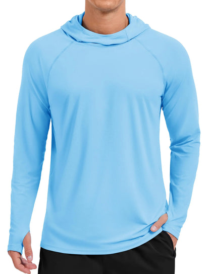 TACVASEN Men's Sun Hoodie Shirt - UPF 50+ Long Sleeve Rash Guard Quick Dry Fishing, Hiking & Swim Protection Top