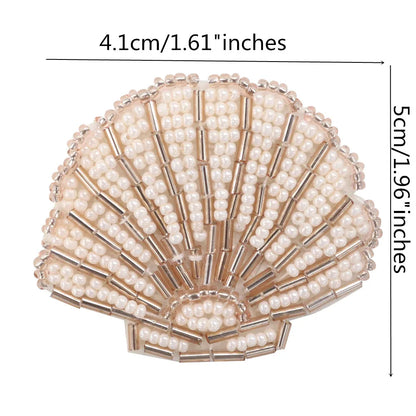 3D Handmade Ocean Animal Patches - Beaded Seahorse Crab Starfish DIY Sewing Accessories & Craft Ornaments