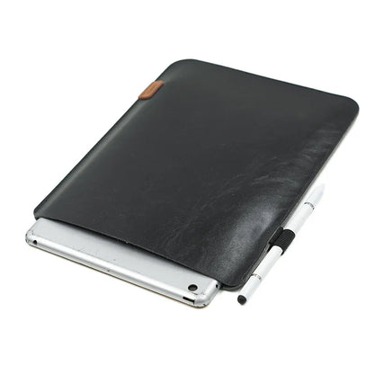Ultra-Thin PU Leather Tablet Sleeve - Side Access Pen Slot Bag for iPad Mini, Air & Pro 8.3/10.9/11/12.9/13 Inch