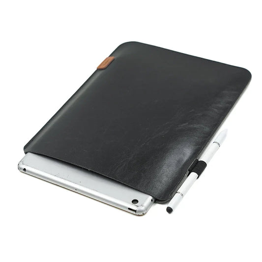 Ultra-Thin PU Leather Tablet Sleeve - Side Access Pen Slot Bag for iPad Mini, Air & Pro 8.3/10.9/11/12.9/13 Inch