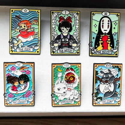 Anime Cat Enamel Brooch Set - 6pcs Cartoon Animal Pins for Backpacks, Fashion Accessories & Gifts