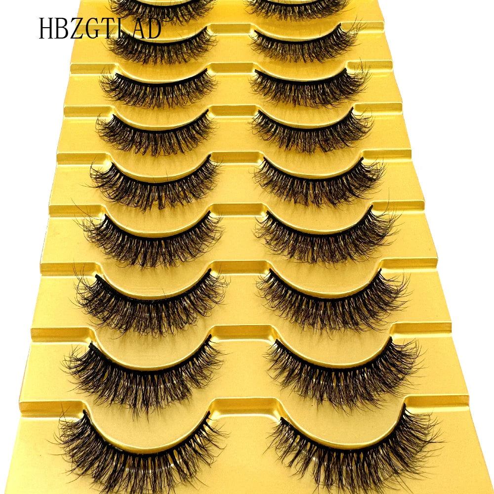 38 Styles 10 Pairs 3D Mink False Eyelashes – Natural Short & Long Fake Lashes Makeup Extension Kit