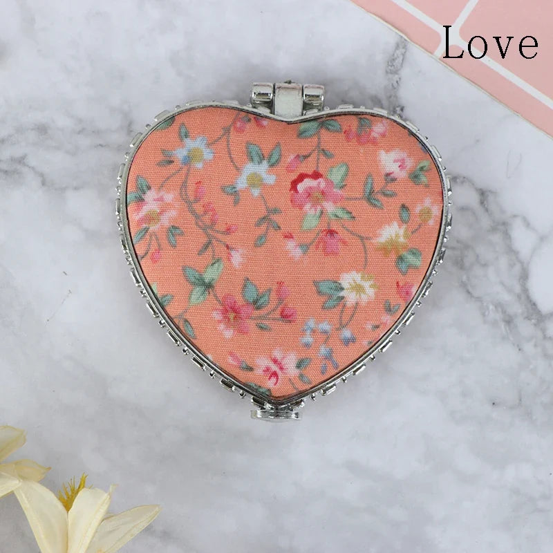 Foldable Mini Square Makeup Mirror - Double-Sided Compact Pocket Vanity Mirror