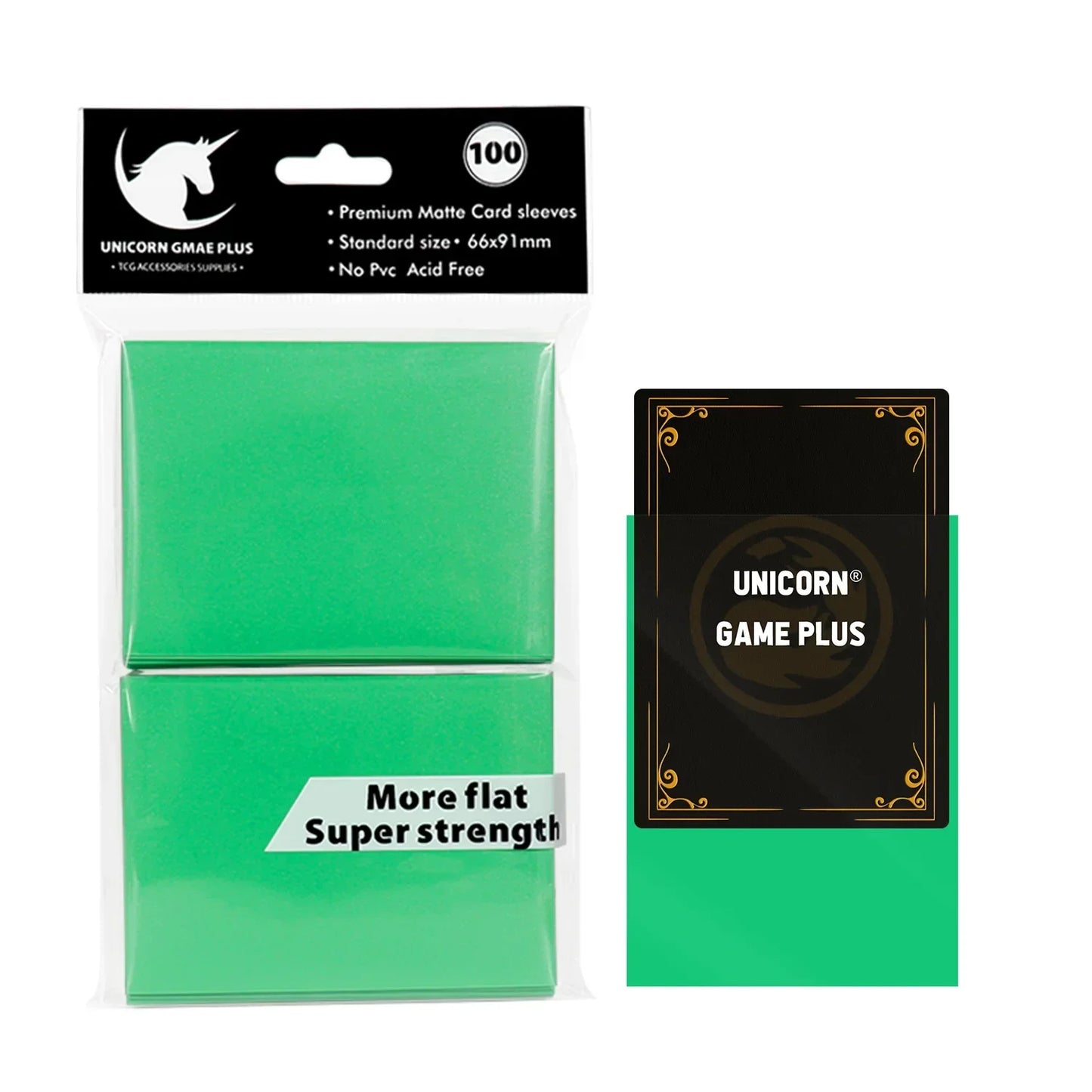 100PCS Matte Card Sleeves - 66x91mm TCG Trading Card Protectors for Pokémon, Tarot & Board Games