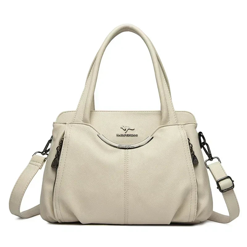 Luxury Women’s Leather Casual Tote Bag – High Quality Large Shoulder & Crossbody Handbag