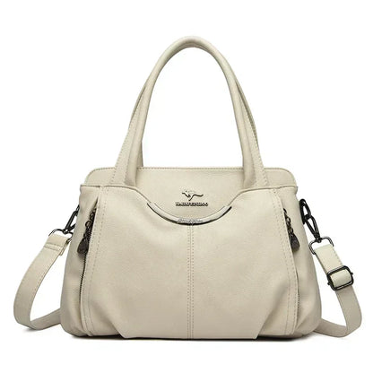 Luxury Women’s Leather Casual Tote Bag – High Quality Large Shoulder & Crossbody Handbag