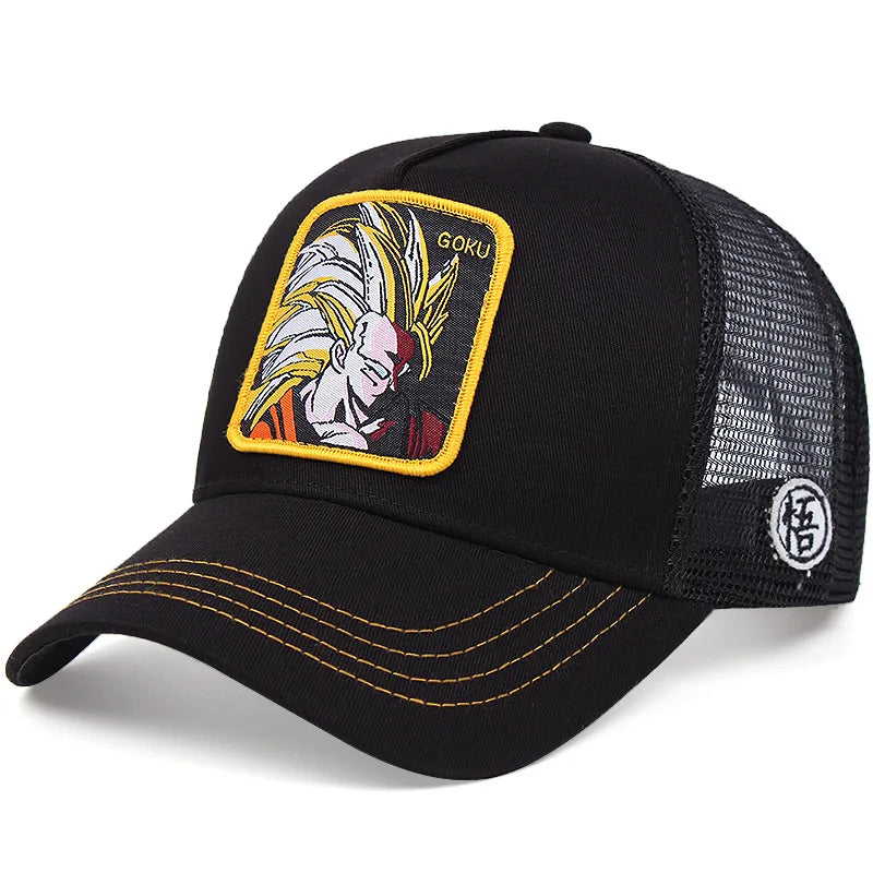 Dragon Ball Anime Baseball Cap - Goku Vegeta Buu Mesh Hip Hop Hat for Summer Casual Wear