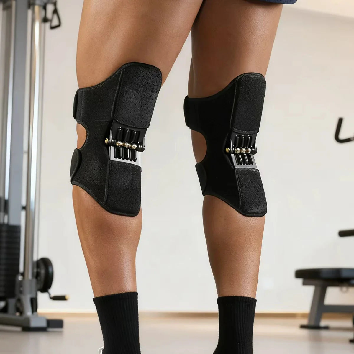 VBOSi Adjustable Knee Brace – Triple-Spring Rebound Stabilizer for Men & Women, Sports Training and Squat Support