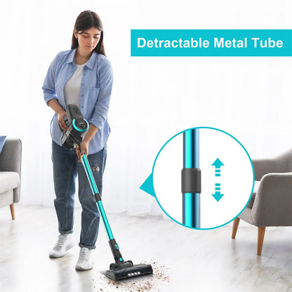 YISORA N300 Cordless Upright Vacuum Cleaner - 20KPa Lightweight Stick Vacuum for Carpet, Hard Floor, Car, Pet Hair