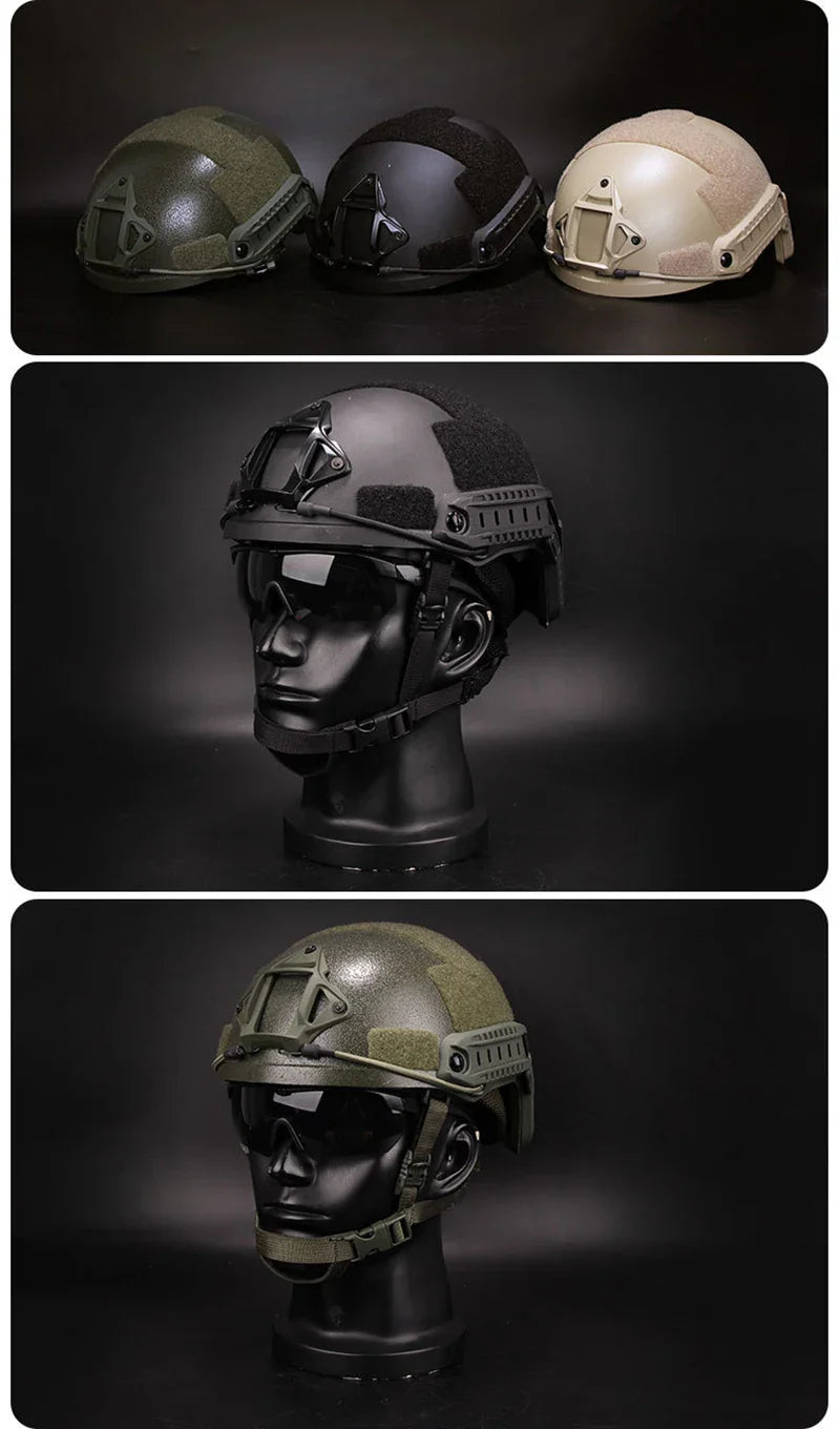 FAST Tactical Helmet – Kevlar High-Quality Outdoor Hunting Helmet with Wendy Floating Pad