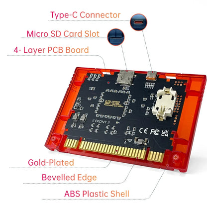 SD2SNES Rev.H Flash Cartridge - Multi Region SNES/SFC Game Adapter with FXPAK MSU Enhancement Support