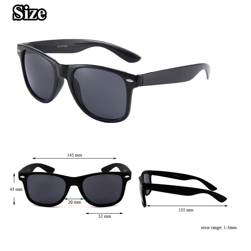 Classic Square Sunglasses – Men & Women UV400 Driving, Fishing & Sports Eyewear