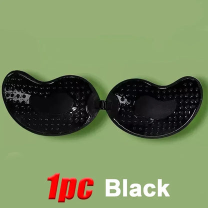 Invisible Strapless Adhesive Push-Up Bra – Seamless Silicone Stick-On Bralette with Nipple Covers Women’s Lingerie Underwear Support Bra