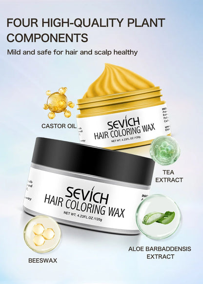 Temporary Hair Color Wax Kit – Washable Instant Hair Dye Cream for Men, Women & Kids, Party Cosplay, Blue, Purple, Red, Green