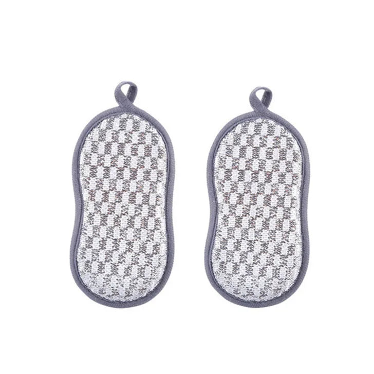 Double-Sided Kitchen Cleaning Sponges - Dishwashing Scrubber Pads & Reusable Scouring Tools