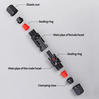 Solar PV Connector Kit - 1000V DC 30A Waterproof Plug Connectors for MC4 Cable Wiring