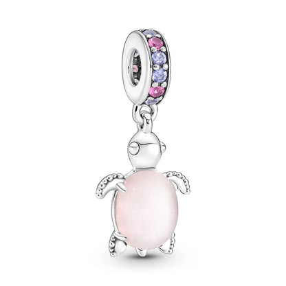 2024 New 925 Sterling Silver Bulb & Small Turtle Charm Pendant – Fit for Original Pandora Bracelet, DIY Women’s Jewelry Gift