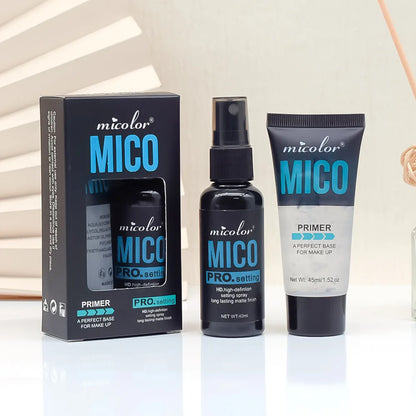 Makeup Primer & Setting Spray Set - Pore Blurring Base and Long-Lasting Makeup Finish